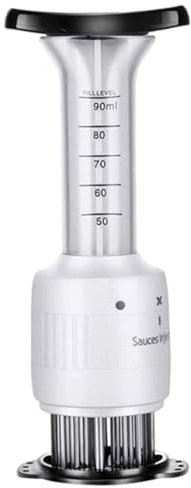 DKGEA Jeringa ablandadora de carne, jeringa de marinada ABS, Aguja de acero inoxidable Ultra afilada, jeringa de adobo de inyección de condimentos, ablandador de inyección de