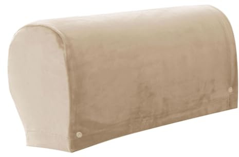 Fansu Funda Reposabrazos Sofa, 1 Par de Protector de Reposabrazos Sofa - Funda para Brazos de Sofa Antimanchas Funda Elástica Reposabrazos Sillon Extraíble y Lavable (Arena)