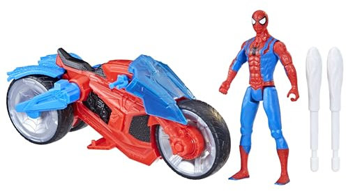 Marvel Spider-Man Epic World of Action Web-Motorrad, Figur & Spielzeug-Motorrad Spielset