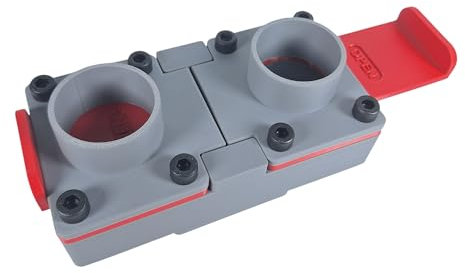 GENERISCH Válvula direccional 2/3 para sistema de extracción, diámetro 50 mm, BlastGate DN 50 con válvula de bloqueo manual para taller de aspiración