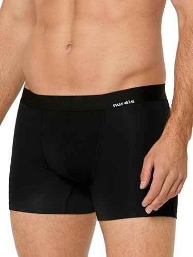 Endast boxershorts, bambu för män, bambu, mjuka, ventilerande, flexibla kalsonger utan skärande elastiskt midjeband (storlek M – XXL), svart, L