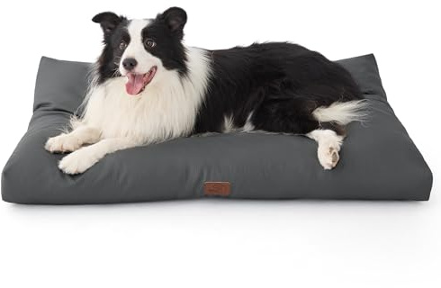 Bedsure Tapis Chien Imperméable Grand Taille- 104x69cm Coussin pour Chien Lavable, Matelas de lit pour Chien, Surface Hydrofuge, Base Anti-dérapant, Idéal pour Usage en Extérieur, Camping, Gris