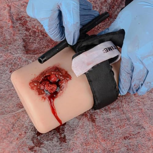 UIGJIOG Simula Scene di Sanguinamento Modelli di Ferite per la Cura delle Ferite Simulatore di Bendaggio e Tourniquet Primo Soccorso per Fermare Emorragie in Corsi di Formazione Medica