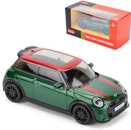 Mini John Cooper Works 1:43 Scale Die-Cast Model Car - Green | Detailed Collectors Edition Diecast | Official Licensed Product