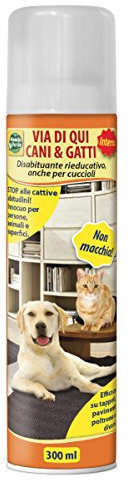 VIA DI QUI PER INTERNI EDUCATORE DISABITUANTE PER CANI GATTI CUCCIOLI SPRAY AEROSOL 300ml