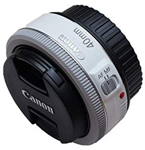 Used Canon 40mm f2.8 STM Pancake Lens (White)