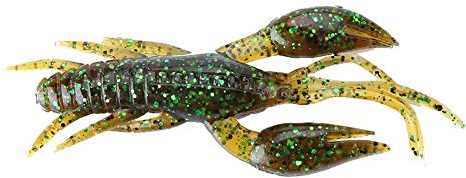 Kräftbeten Set, 4st 6 färger Silikon Mjuka Fiskedrag Konstgjorda kräftfiskedrag Bete för basfiske (mörkgrönt)