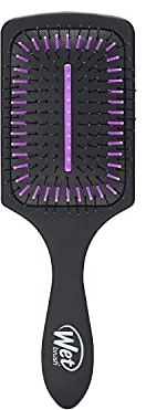 WetBrush Paddle Detangler with HeatFlex Bristles and Aquavents to Help Drying, Wider Surface Area Detangles in Less time with Ease, Suitable for All Hair Types, Infused with Charcoal, Black