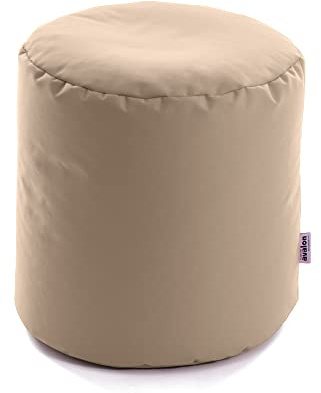 Avalon - Pouf Poggiapiedi CILINDRO Jive, Puff Poggiapiedi Divano quadrato, Pouffe Imbottito in Tessuto Tecnico Resistente e Antistrappo, Comodo e Impermeabile, Made in Italy(45cm-Corda)
