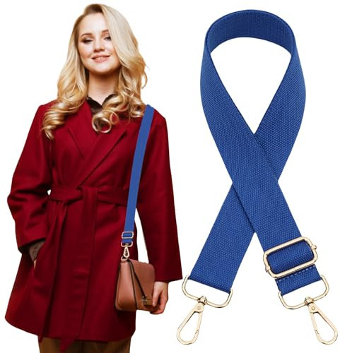 Traziewell Riemen für Umhängetasche Blau Schultergurt Verstellbarer Bunter Taschengurt Universeller Langer Breiter Schulterriemen für Damen Herren DIY Zubehör für Tasche 0613