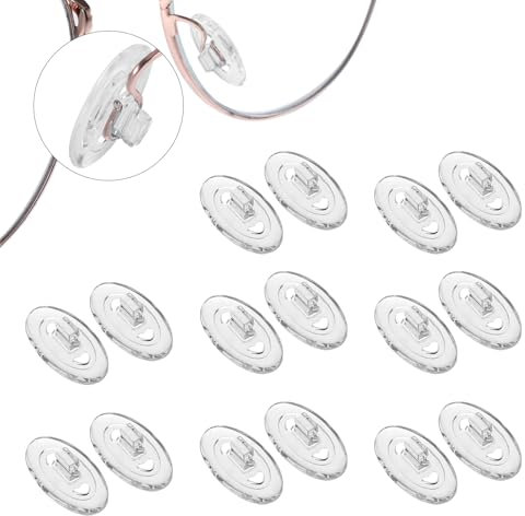 8 Paar Brillen Nasenpads, Nasenpads zum Einstecken Rutschfeste Brille Nasenpads Weiche Silikon Transparent Nasenpad Rutsch Stopper Brille Zubehör Gläser Nasenpad
