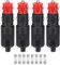 JIZZU Presa Accendisigari 12V, 4 Pezzi Presa Accendisigari 24V 10A, Spinotto Accendisigari 12V, Con Fusibile Sostituibile, Accendisigari Auto Per Auto, Camion, Moto E Apparecchiature Elettroniche