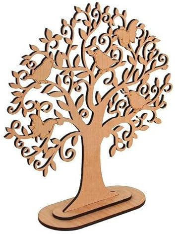 Geldbaum aus Holz für Hochzeiten – Geldgeschenk Verpackung in Lebensbaum-Design für Brautpaar – Stilvolle Holzdekoration für Geldgeschenke