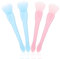4PCS Maskenpinsel Silikon, Pinsel für Masken Auftragen Flexible Skin Care Aesthetic maskenpinsel für Schlafmaske für Gesichtsmasken, Reinigungsmaske, SchlammmaskeSerum (Blau, Rosa)