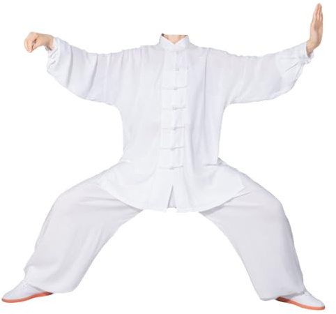 Leeonway Traje De Artes Marciales para Hombres,Tang Traje De Artes Marciales Kung Fu,Traje Hombre De Tai-Chi,CóModo Y Transpirable,Adecuado para Tai-Chi,Kung Fu Y Ocio
