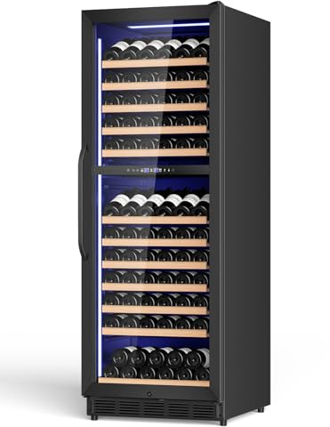 Velivi 24 Inch Dual-Zone Wine Fridge, Freestanding/Built-in Wine Cooler Refeigerator, Large Capacity Tall Wine Cellar For Wine Collection, Wine Chiller with Safety Lock, Low Noise and Fast Cooling