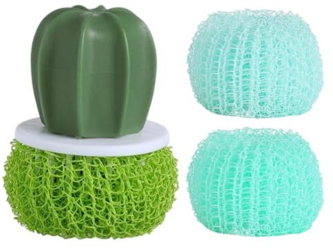 Disk Skurborste Med 3 Borsthuvuden Ergonomiskt Grepp Och Repfri Rengöring