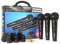 VONYX VX1800S Set Microphones Dynamiques 3 Pièces, Microphone de Studio, 3 Supports de Protection, Chant et Instruments, Faible Distorsion, SPL Élevé, Idéal pour Studio et Streamer