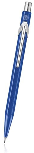 Caran d'Ache Metal-X Minenhalter Metallgehäuse Blau für 0,7 mm Bleistift-Minen, Länge: 12,5 cm, 0844.140