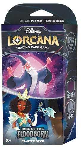 Disney Lorcana Trading Card Game: El Ascenso de Las inundaciones – Starter Deck Amatista y Acero