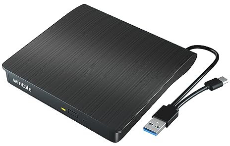 Unità Bluray esterne, unità Blueray/DVD esterna portatile 3D per PC, supporto disco 50G R/W USB 3.0 Tipo-C Blu Ray Burner per laptop, masterizzatore Bluray esterno compatibile con Windows, Mac OS