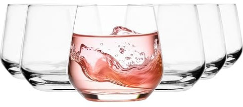 Glasmark KROSNO 1992 Vasos Conjunto De 6 Piezas 310 ml Vaso Bajo Apto Para Lavavajillas Duradero Agua Jugos Bebidas