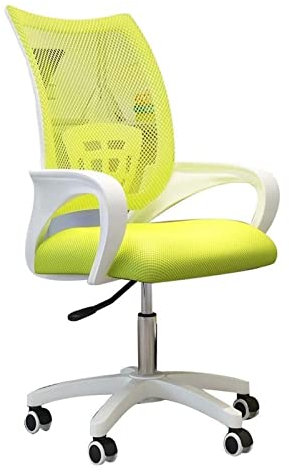 Bürostuhl, Schreibtischstuhl, Drehstuhl mit Netzrücken, Bürostuhl, ergonomischer Chefsessel mit niedriger Rückenlehne, Drehstuhl, Computerstuhl, Spielstuhl, Arbeitsstuhl (Farbe: Grün), Vollmond (Grün