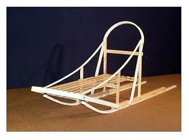 Generic Slider Dog Sled - Wood Kicksled Wooden Sled Kit - Sled for Dogs to Pull in The Snow, Large, Brown