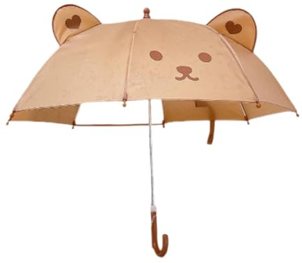 perfk Parapluie pour Enfants, équipement de Pluie, bâton d'ours de Dessin animé Robuste, Cadre Solide, Parapluie de Pluie pour Enfants, pour activités de