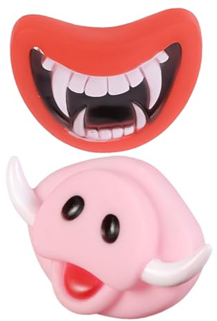 Toddmomy 1ensemble Jouet à Mordre pour Chien Vinyle Thème Halloween Set De Jouets Squeaky pour Molarité De Votre Animal Design Vampire Rouge Et Rose