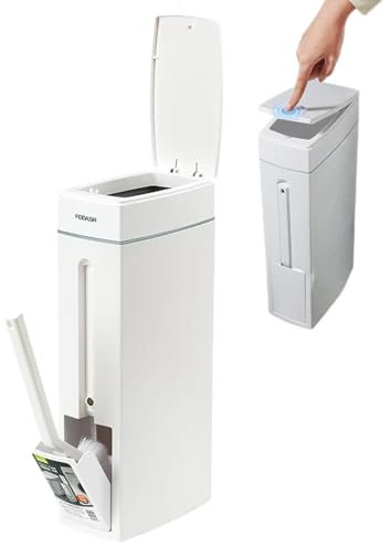 Baño De Basura Con Tapa - De Inodoro Compacto De Desechos De Inodoro | Container De Higiene Elegante, Baño De Contenedores De Basura Que Ahorran Espacio, Cubo Cosmético Moderno, Recipiente De