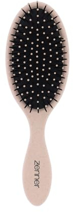Zenner Brosse Ovale avec Fibres de Blé – Brosse Coussin avec Picots en Nylon Souples et Pointes Arrondies – Pour Démêlage Doux sur Cheveux Mouillés ou Secs – Matériaux Naturels pour un Soin Quotidien