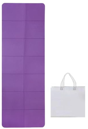 MAT Di Yoga Pieghevole - Mappe 'esercizio Da Viaggio | Tappeti Di Allenamento Pieghevole | Pad 'esercizio Resistente Alla Addensato Da 6 Mm Con Borsa Per Lo Stoccaggio Per Esercizi In