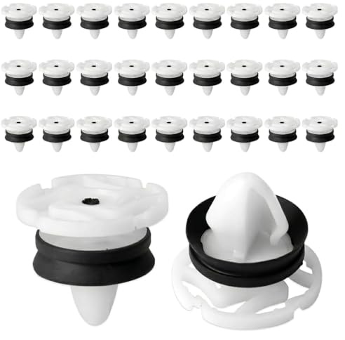 QEAS Lot de 30 clips de fixation de panneau de porte 7703077476, clips de fixation en plastique nylon pour revêtement intérieur de portière de voiture, compatibles avec Peugeot 308, Citroën DS4