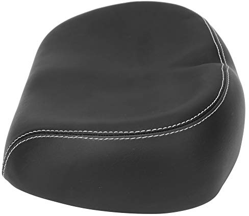 HUSHUI Cykelsadel i PU-läder Vidga Bekväm Cykelsitsdyna för Långdistanscykling Svart 17cm X 26cm 1 Enhet