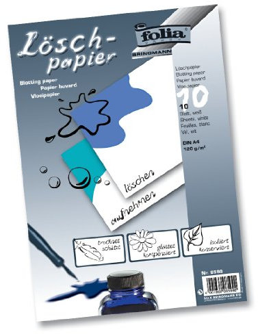 Folia 8599 Löschpapier 120g/qm, DIN A4, 10 Blatt