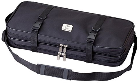 Mercer Culinary Estuche para Cuchillos con Doble Cremallera, Acero Inoxidable, Negro, 19.5 x 2.4 x 9.5 Pulgadas