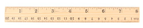 JAGENIE Règle en bois double face 15 cm, 20 cm, 30 cm, outil de mesure pour étudiant, école, bureau – 20 cm