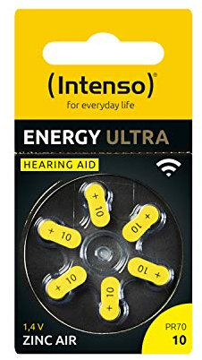 Intenso Energy Ultra Lot de 6 Piles pour appareils auditifs, PR 70, Type 10