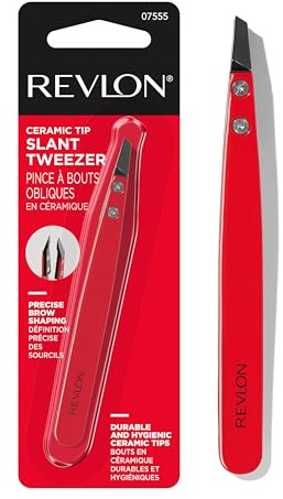 Revlon Ceramic Slant Tip Tweezer, Red, 1 Count