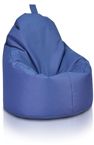 Ecopuf Yoko | Sittsäck med högt säte | Puff Fåtölj med handtag | Puff Fåtölj Utomhus Vattentät Polyestersäck | Relax Sittsäck, 70 x 75 cm