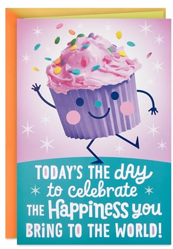 Hallmark Birthday Card for Girls with Sound (Cupcake, Plays Happy by Pharrell Williams)