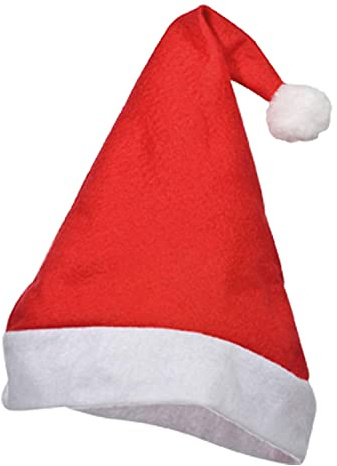 Zuzer 25 Piezas Gorros de Navidad Sombreros de Navidad Sombrero Rojo de Santa Gorro de Papá Noel Gorro Navideño Gorro de Santa Claus para Adultos y Niños