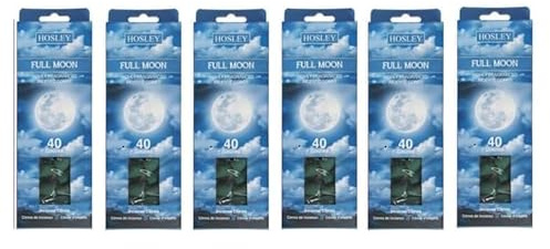 Hosley 240-Pack Full Moon Incense Cones, Essential Oil Infused, Ideal for Meditation, Aromatherapy, Spa, Home, Bath, Weddings, Gifts