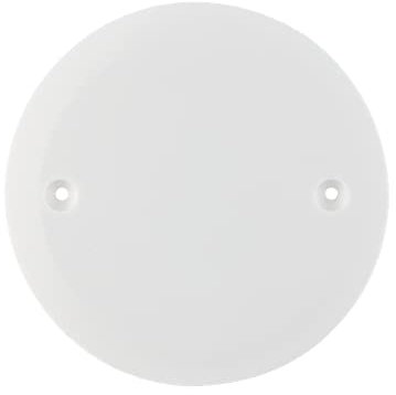 Debflex - Couvercle Boîte d'Encastrement à Visser - Fermeture et Mise en Attente d'une Boîte d'Encastrement Vide - Couvercle Rond -Blanc - Ø86 mm pour boite Ø 67 mm