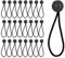 Relaxdays Spanngummis mit Kugel, 25er Set, Planen Spanner 22 cm, Befestigung, Gummispanner, Zelt & Trampolin, schwarz
