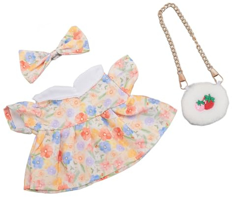 Vêtements de Poupée en Peluche de 20 Cm, Ensemble de Robe en Coton Robuste, pour Poupées en Peluche de 7,8 Pouces, Jouet de Garde, Décoration Intérieure, d'anniversaire, (1)