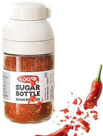 Salt Shaker - 8.4oz Coarse Salt Shaker - Measuring Quantitative Transparent Bottle for Sugar Powder Condiment Baking Coffee Travel Camping Restaurant