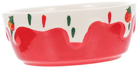 CVUTOVO Ceramic Hamster Food Dish and Water Bowl Anti-tip Heavy Duty Guinea Pig Rat Feed Bowl for Small Pets Bathroom and Cage Use
