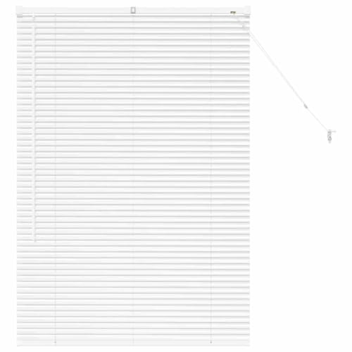 vidaXL Tendaggi a Veneziana Bianco 130 x 90 cm Alluminio, Tende a riquadro in Alluminio, Regolabili per Interni, per Controllo Luce e Privacy, perfette per la casa e L'Ufficio